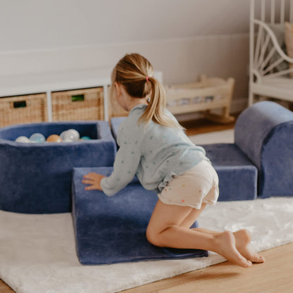 MEOWBABY Schaumstoff Bausteine XXL Bällebad Set – Dunkelgrün
