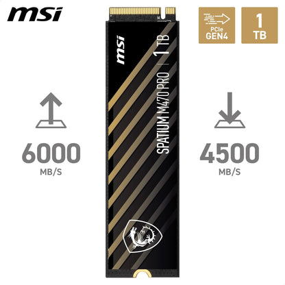 MSI SPATIUM M470 PRO SSD 1 TB PCIe 4.0 NVMe M.2