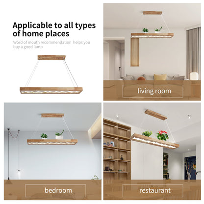 minifair LED Hängeleuchte Holz Dimmbar – 100cm Rustikal