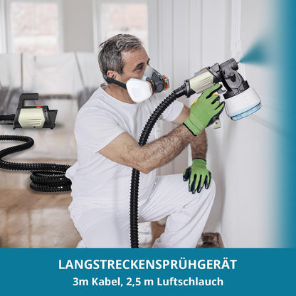 Tilswall Shark 800 HVLP Farbsprühsystem, 800 W, 4 Düsen, 1300 ml