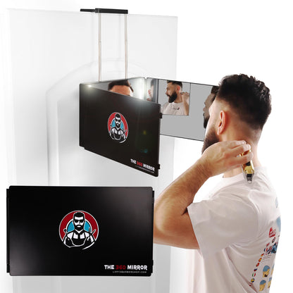 LIPFISBARBERSHOP.COM 360-Grad-Haarschneidespiegel mit LED-Beleuchtung