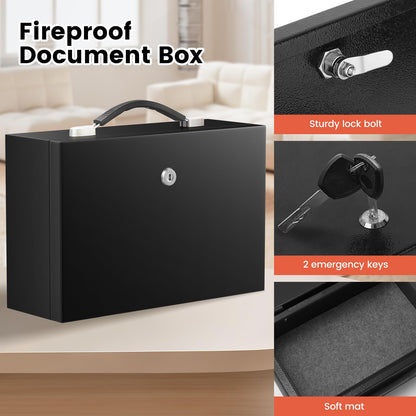 Mejasg 18L Tragbarer Safe Tresor - Feuerfest Wasserdicht