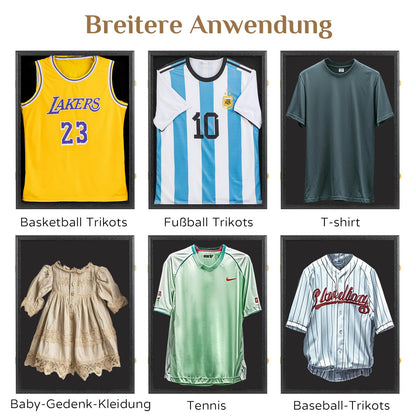 Walasis Trikotrahmen 70x90 XL Trikots 3D Objektrahmen – Schwarz