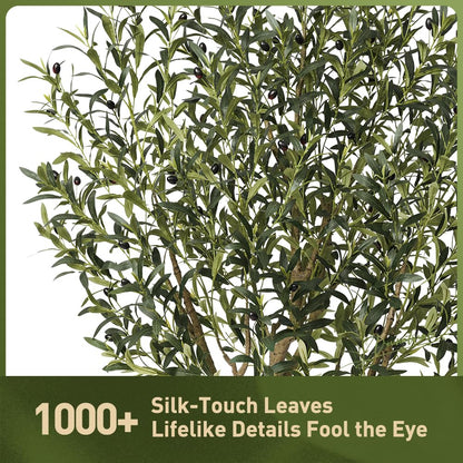 VeriNatural Künstlicher Olivenbaum 150 cm, Kunstpflanze mit Topf