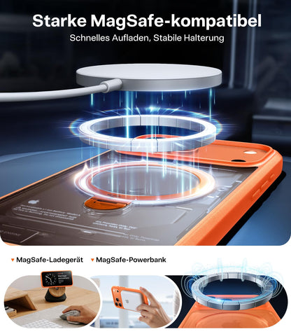 TORRAS Ostand Q3 Spin Handyhülle für iPhone 17 Pro, Orange