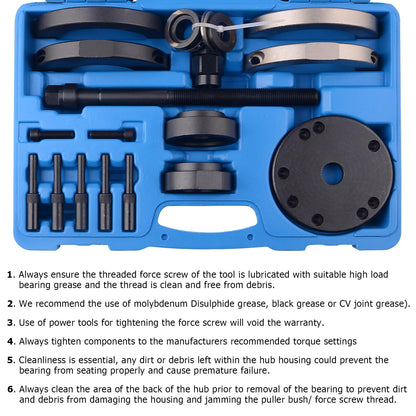 DAYUAN Radlager-Wechselwerkzeug Set 18-tlg. KFZ – 72mm