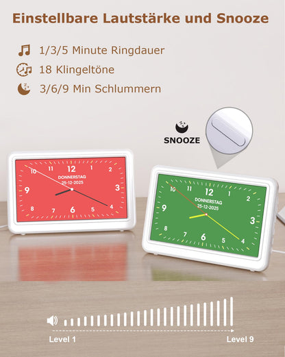Roxicosly Digitaler Kalender, Demenz-Uhr für Senioren, 7 Zoll