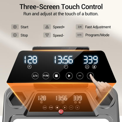 LONTEK Laufband klappbar 12 km/h – für Zuhause mit Herzfrequenz