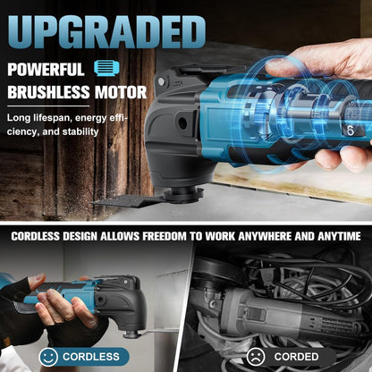 GGiking Akku Oszillationswerkzeug 18V, Multitool für Makita Akku