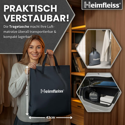 Heimfleiss® Luftmatratze selbstaufblasend 2 Personen 150x200 cm