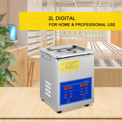 Vevor Ultraschallreiniger 2L Edelstahl mit Heizung und Digital-Timer