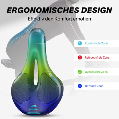 YOUNGDO Fahrradsattel Gel, ergonomisch, wasserdicht mit Abdeckung