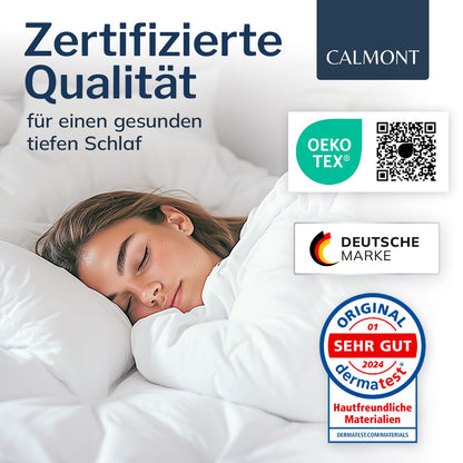 CALMONT Daunen Bettdecke 155x220 cm – Warme Winterdecke