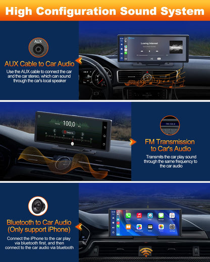 Volam Wireless CarPlay Android Auto Touchscreen Display 9.26 Zoll