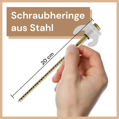 ABCamping Schraubheringe Set, 30 Stahl Zeltheringe mit Leuchteffekt