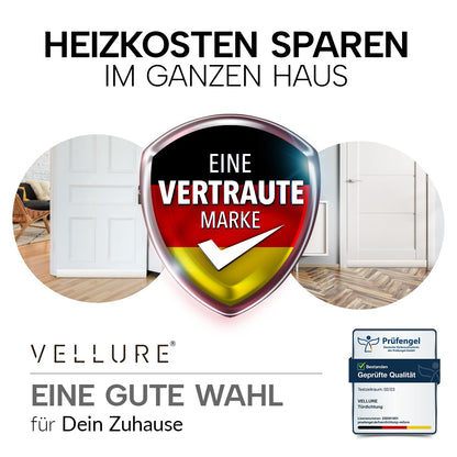 Vellure Türdichtung Zugluftstopper selbstklebend, 5er-Set Weiss