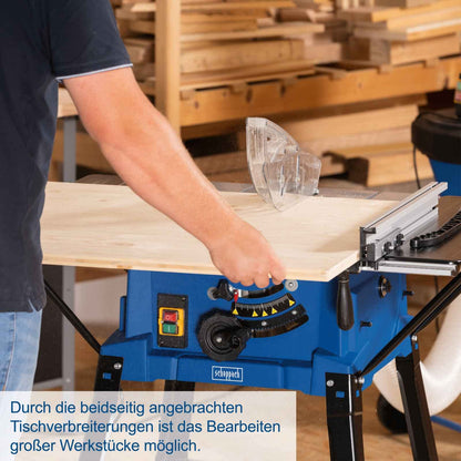 Scheppach HS110 2000W Tischkreissäge – inkl. Untergestell