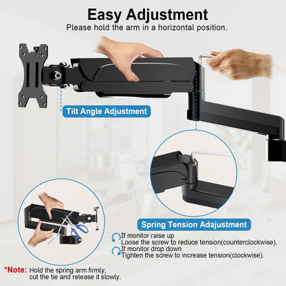 PUTORSEN Monitorhalterung 3 Monitore - 17-32 Zoll höhenverstellbar