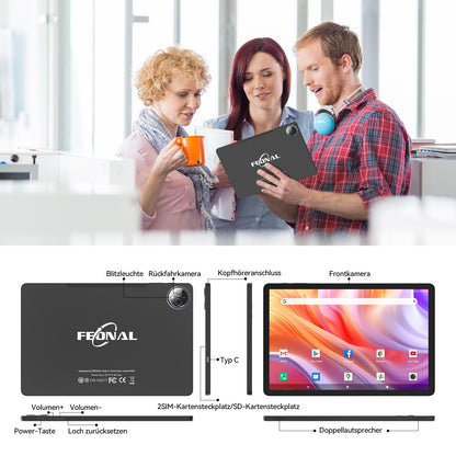 SmartTab 11 Zoll Android 15 Tablet PC 128GB Grau