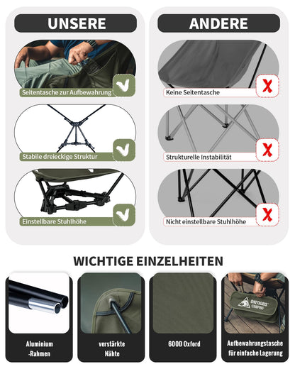 OneTigris TIGERBLADE Campingstuhl ultraleicht - Ranger Grün