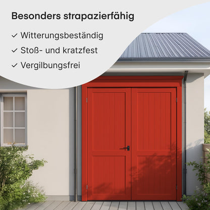 Grundmann Holzfarbe ACL 100 Holzlack - 3 Kg Rot RAL 3000 Feuerrot