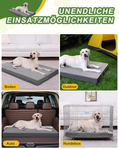 Favodormir Orthopädisches Hundebett Kunstleder 104x68 cm Grau