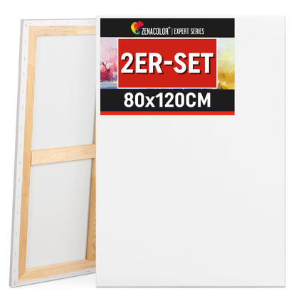 Zenacolor Leinwand Set 80x120 cm - 2 Stück zum Bemalen