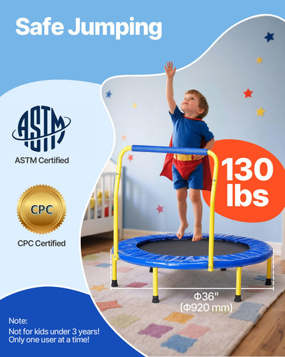 VEVOR Mini Fitness Trampolin Klappbar - Indoor/Outdoor, Blau