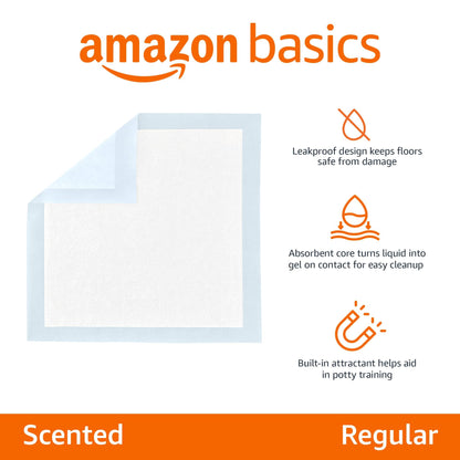 Amazon Basics Hunde-Pinkeltücher, auslaufsicher, 56 x 56 cm, 150 Stück
