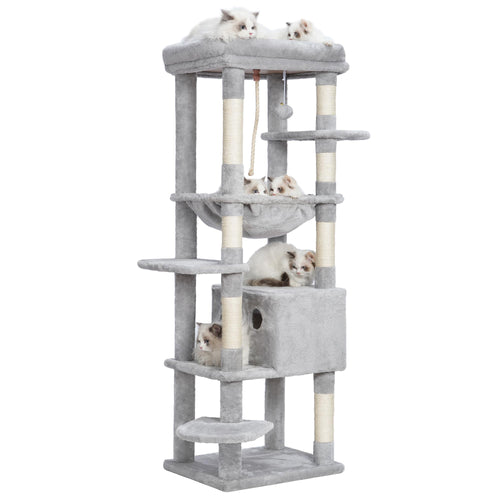 Heybly HCT050W Kratzbaum für grosse Katze - Hellgrau