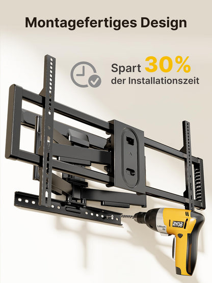 monTEK TV Wandhalterung – Schwenkbar, Neigbar, 43-95 Zoll bis 60kg
