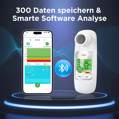 MediConnect Peak Flow Meter 2.0 Lungenmonitor - Bluetooth