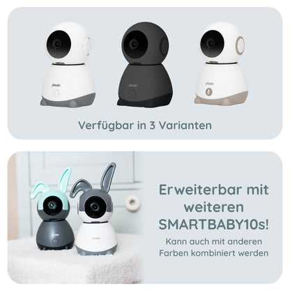 Alecto SMARTBABY10BE Video Babyphone – WLAN, Weiss/Beige