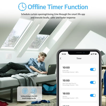 SMARTERCURRY Wlan Rolladenschalter 7. Gen – 4 Stk. Weiss