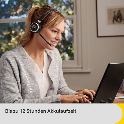 Jabra Evolve 65 SE Headset – MS Teams zertifiziert – Schwarz