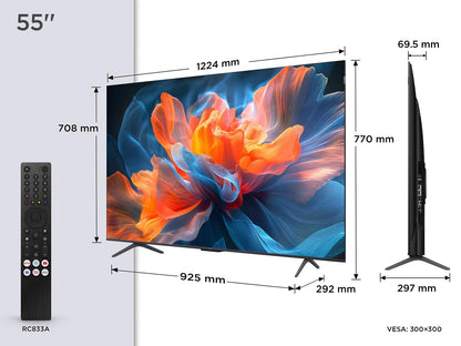 TCL 55T8C Fernseher - 55 Zoll QLED 4K HDR Google TV