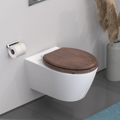 SCHÜTTE WC-Sitz DARKWOOD mit Absenkautomatik, MDF-Holzkern