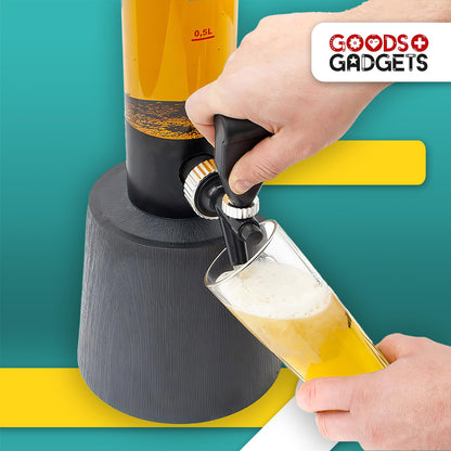 GOODS+GADGETS Bierzapfanlage Biersäule 3,5 L Getränkespender