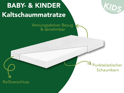 DREAMSTAR Ergo Kids Junior Baby- und Kindermatratze 70 x 140 cm