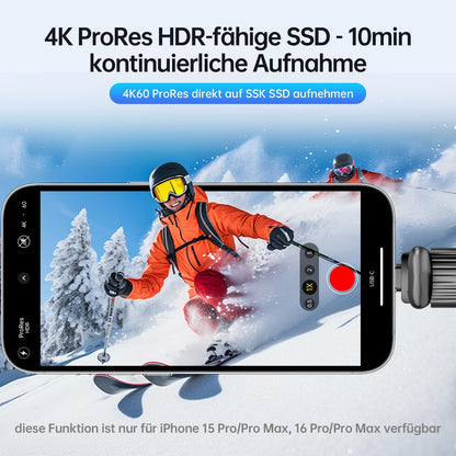 SSK 1TB USB-C SSD Stick – Externes Flash Drive 2000MB/s