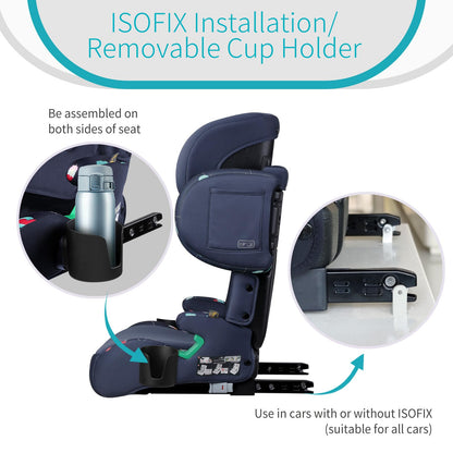 globalkids i-Size Kindersitz Isofix 100-150cm - Getränkehalter