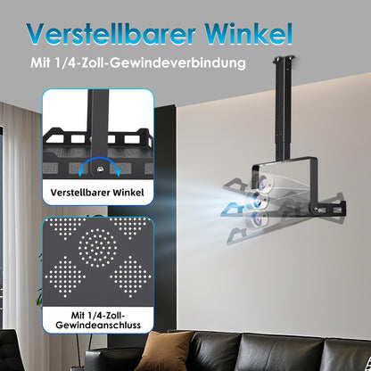 Salange Beamer Deckenhalterung, höhenverstellbar, bis 10 kg, Schwarz