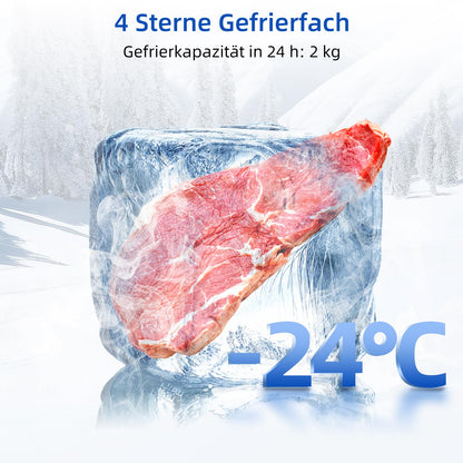 CHIQ FTM86L4E Kühl-Gefrier-Kombination, 86 L, Gefrierfach oben