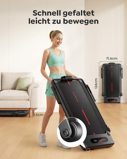 HomeTro HM5 Laufband klappbar mit Steigung, Walking Pad bis 12 km/h