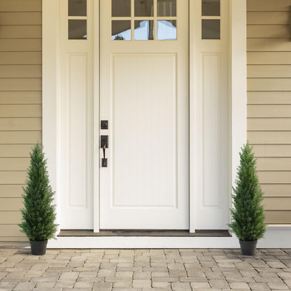 CROSOFMI Kunstpflanze Zedernbaum 95 cm im Topf, 2er-Set