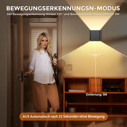 GEARLITE LED Wandleuchte mit Bewegungsmelder, aufladbar, 4er-Set