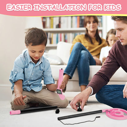 OMMO MD-3006 Metalldetektor für Kinder mit LCD-Display, rosa