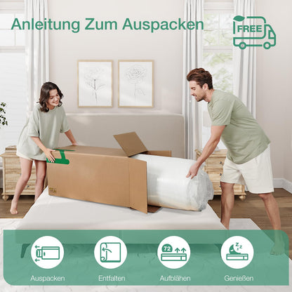 Novilla 7-Zonen Tonnentaschenfederkern Matratze - 180x200 cm H3