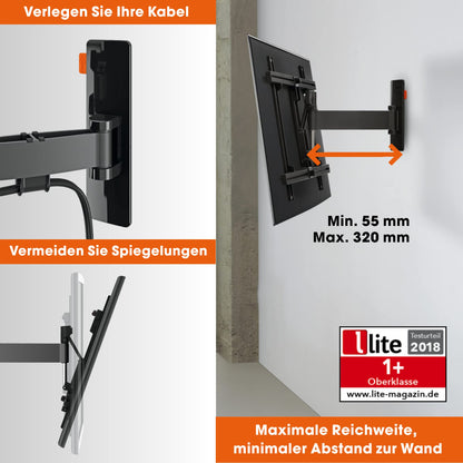 Vogel's WALL 3225 schwenkbare TV Wandhalterung 32-55 Zoll
