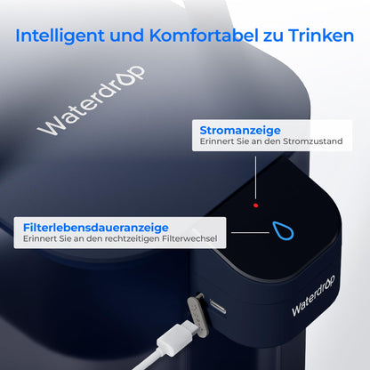 Waterdrop Elektrische Wasserfilterkanne WD-ED01B, 3,5 L, Blau